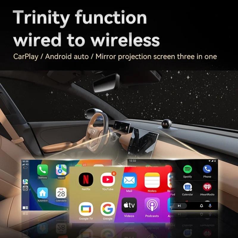 3-in-1 Mirror Link Wireless CarPlay Dongle Wireless Android Auto Adapter Car Intelligent Systems For Car With Wired CarPlay