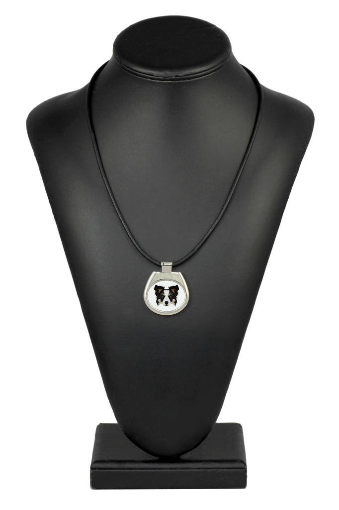 Border Collie – Necklace with a geometric design and the inscription "Art-Dog" | Art-Dog