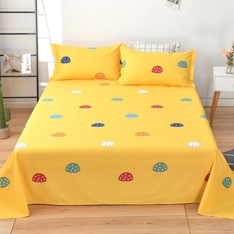 Cotton Bed Sheet Single Piece Thick Double Bed Sheet 1.8m Bed Sheet 1.5m Student Bed Sheet