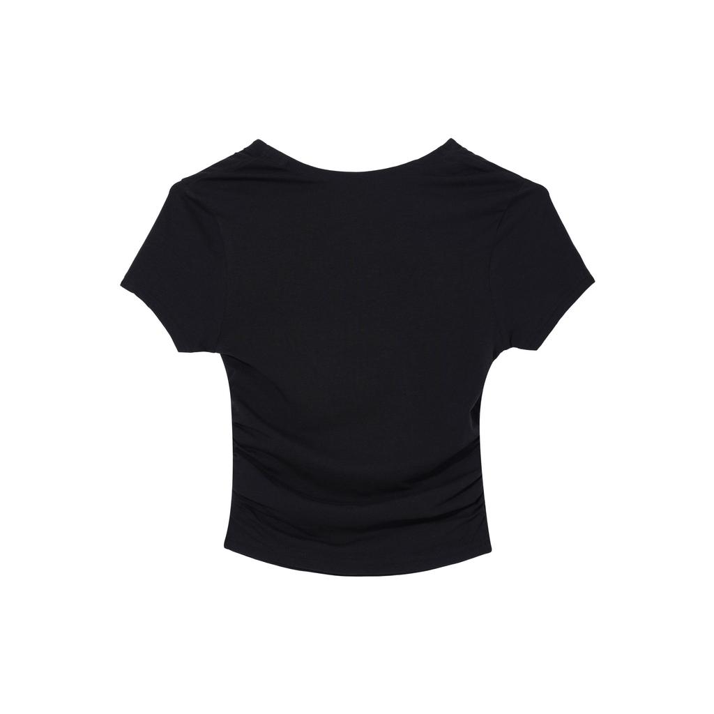 Nike Sportswear Chill Knit Solid Color Casual Comfortable Fitted Short Sleeve T-Shirt Women Tops Black FZ7991-010