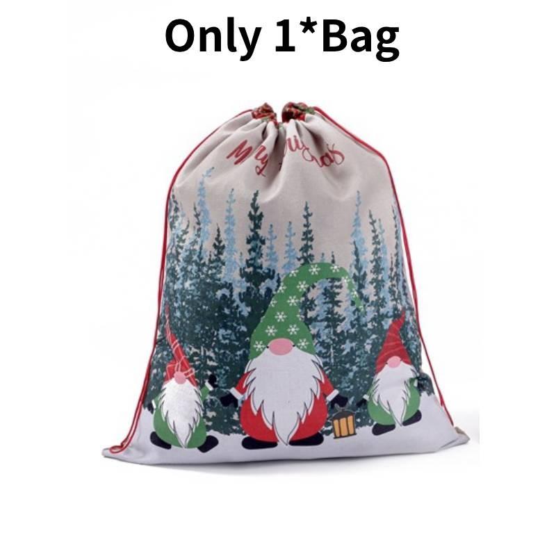 

Dwarf Christmas Decoration Gift Bag Faceless Old Man Storage Bags Large Capacity Green Hat