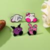 Cartoon Sanrio Kirby Enamel Alloy Brooch Kuromi Hello Kitty Cinnamoroll Cute Pin Badge for Clothes Backpack Decoration
