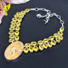 Maligano Jasper, Citrine Gemstone 925 Sterling Silver Jewelry Necklace 18" KG-1848