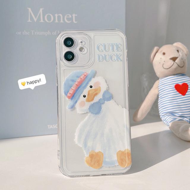 

Мягкий силиконовый чехол с 3d Happy Rabbit Bear для Iphone 11 12 14 Pro Max Mini 13 Promax 7 8 Plus X Xr Xsmax, милый чехол для телефона for iphone 11PRO