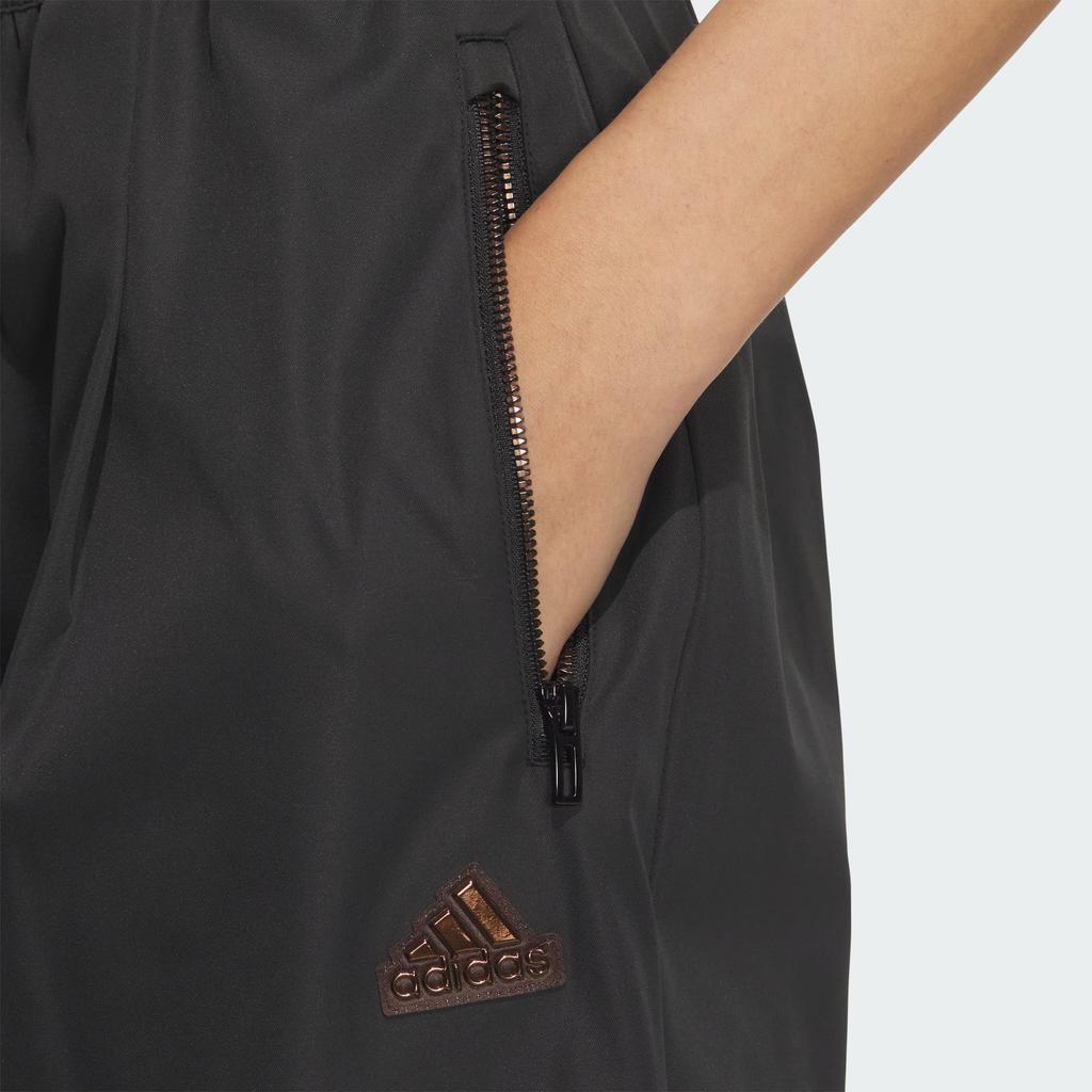 Adidas Tech Premium Woven Pants Water Resistant Loose Fit Casual Pants Women Pants Black JJ3548