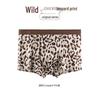 Leopard Print Ice Silk Men's Mid-Waist Boxer Briefs - Comfortable, Stylish, and Sexy for All Seasons
