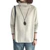 Women Top Stylish Pile Collar Solid Color T-shirts Soft Comfortable Long Sleeve Pullover for Autumn Winter Top