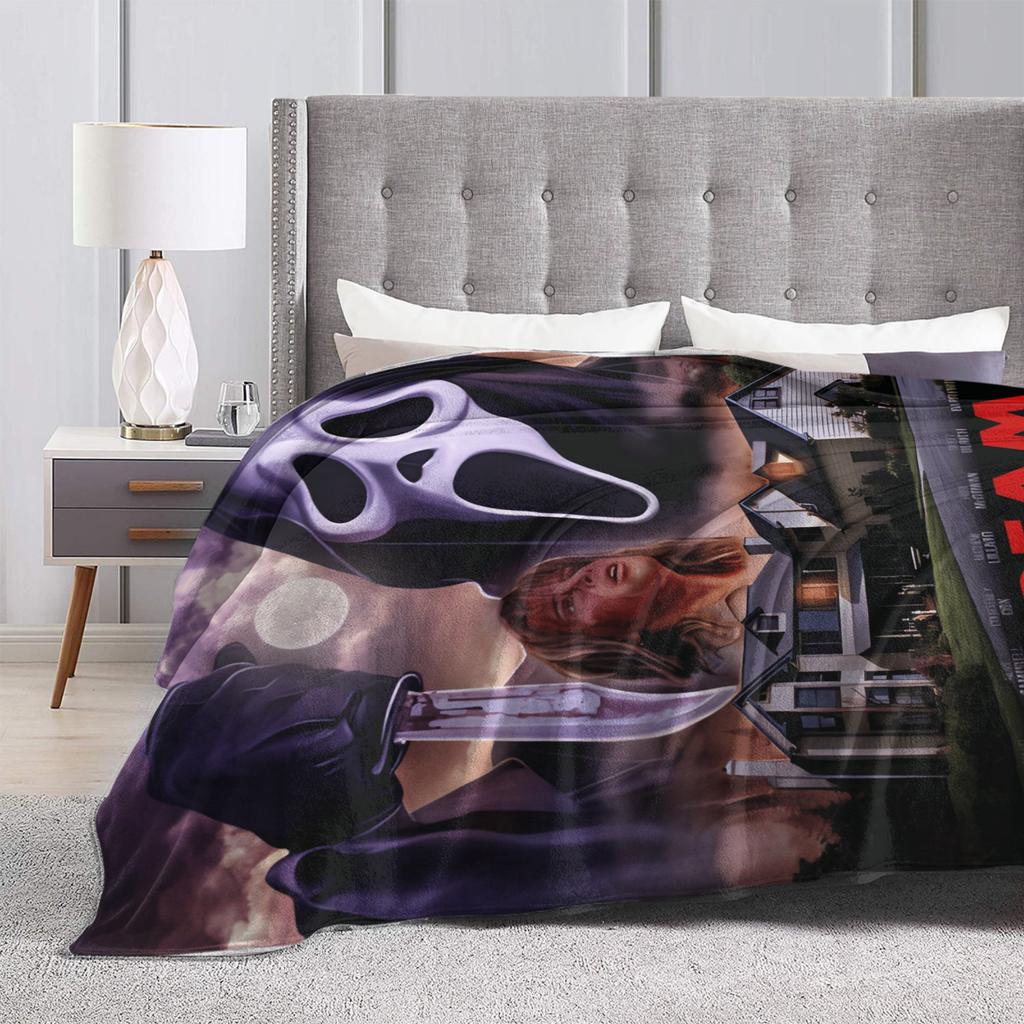 Scream Movie Horror Blanket Quality Warm Soft  Throw Blanket Winter Child Couch Bed Print Bedspread