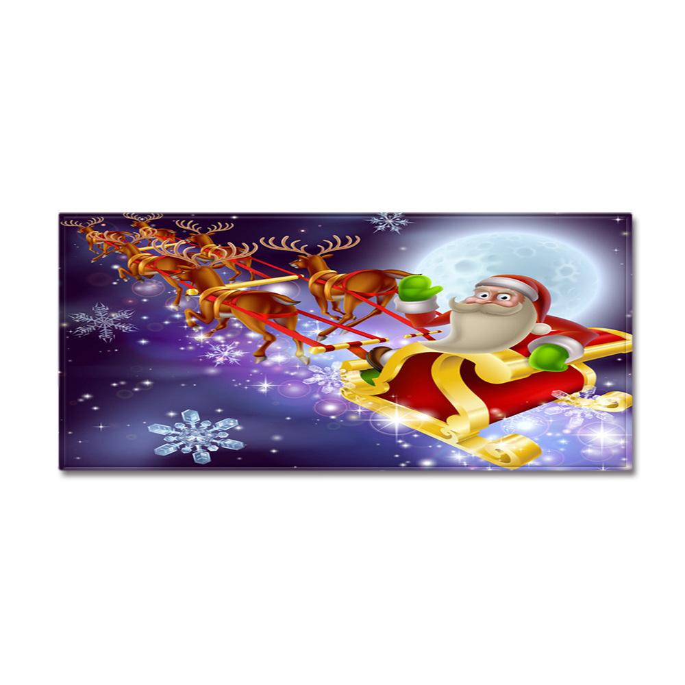 Christmas Household Bathroom Absorbent Non-Slip Mat Living Room Kitchen Sand Carpet Doormat Long Floor Mat