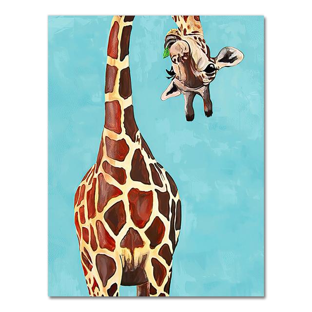 

Современный домашний декор, милые картины с жирафами, настенное искусство, холст, живопись, постеры и принты, настенные панно для украшения гостиной, без рамки 30*40cm