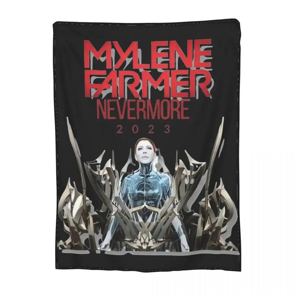 Mylene Farmer Jeanne Gautier Blankets Velvet Printed Nevermore Cozy Soft Throw Blanket for Bedding Travel Bedding Throws