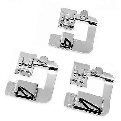 3 Pezzi Piedino per Macchina da Cucire Domestica Piedini per Orlo Arrotolato Per Brother Singer Janome Babylock Juki Accessori per Macchine da Cucire