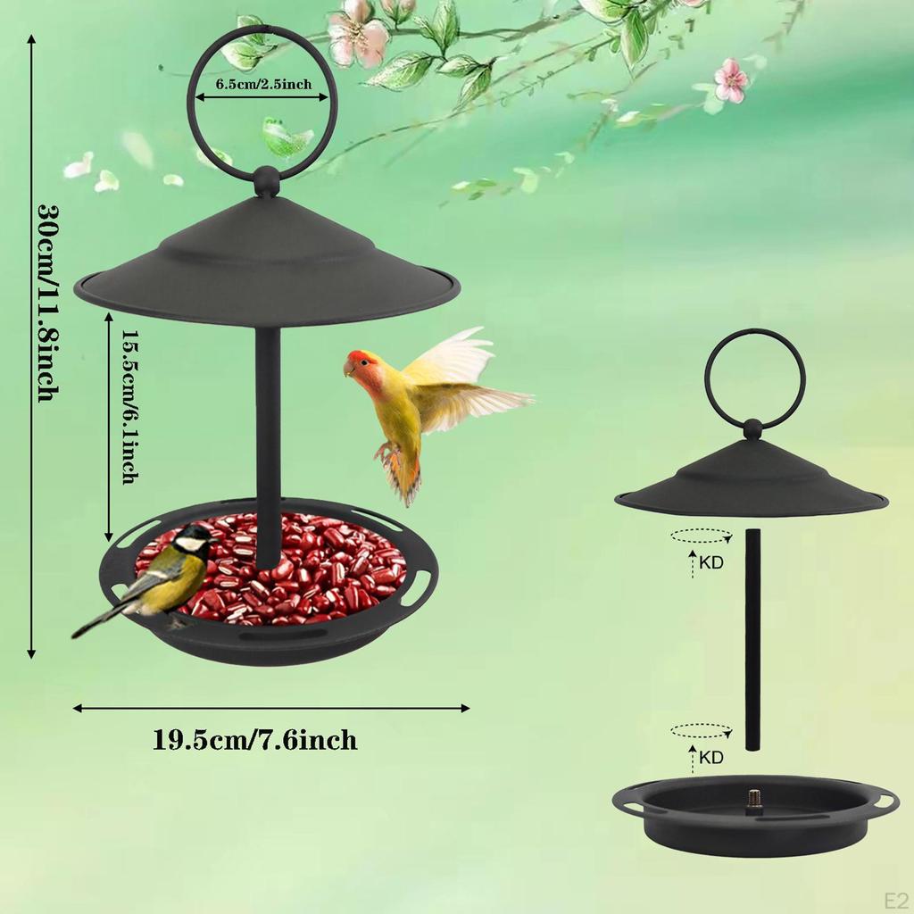 Hanging Bird Bath, Water Bowl, Garden Decoration Planter Feeder Patio Decor Hummingbird Tree