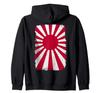 Empire of Japan Men's and Women's Grunge Vintage Rising Sun Flag Zip-Up Hoodie
