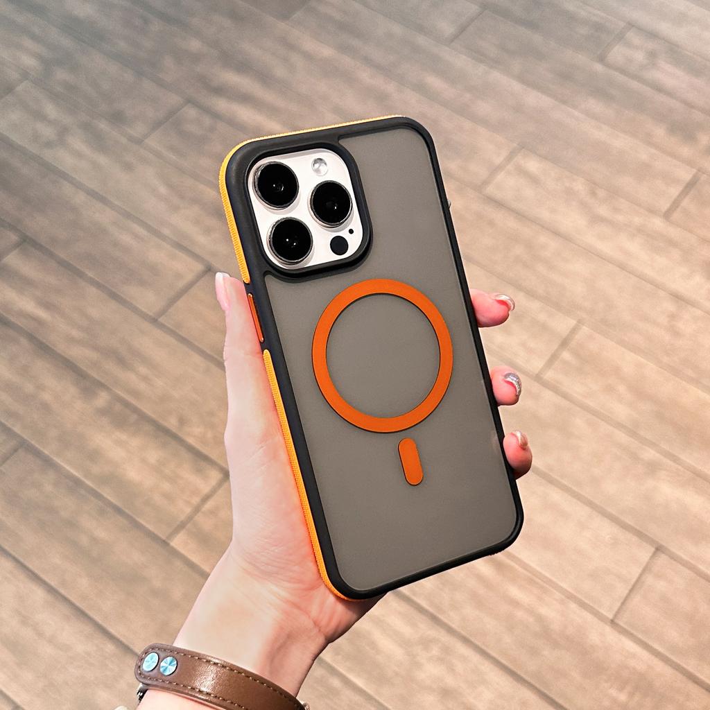 Contrast Color 16pro for iPhone16promax Mobile Phone Case 15promax Magnetic Suction Apple 16 Protective Case 15