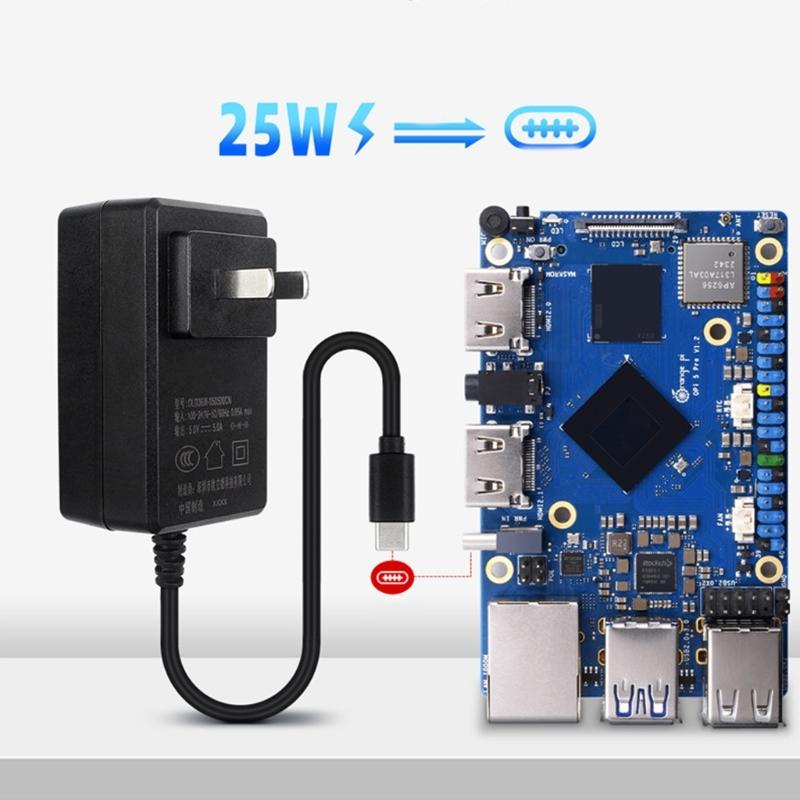 High Current 5V5A Power Adapters With Overloads Protections For High Performances Devices And Stable Voltages Supply