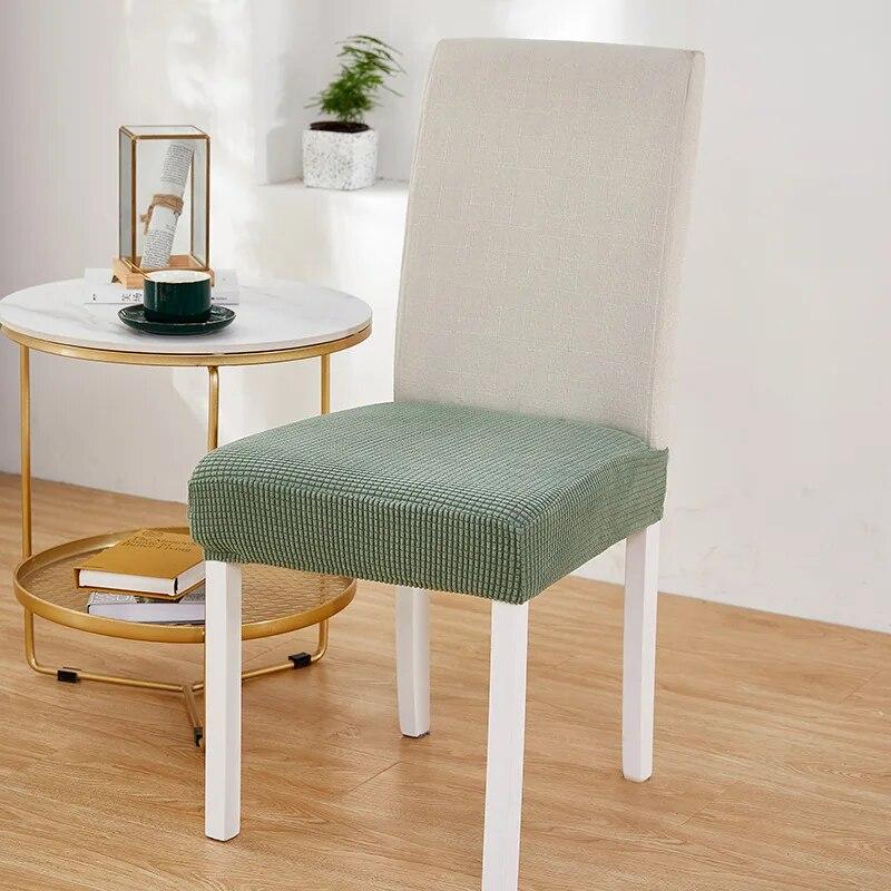 Housse de chaise en Jacquard sans dossier, housse de chaise pour salle à manger, maison, mariage, bureau, extensible, Anti-salissure, sans dossier, 1 pièce