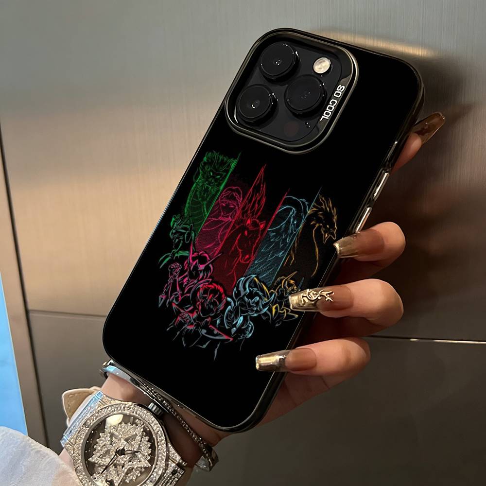 S-Saint S-Seiya Knights Phone Case For IPhone17 16 11 12 13 14 15 16 Pro Max Plus Cover Colored Silver Funda Bumber