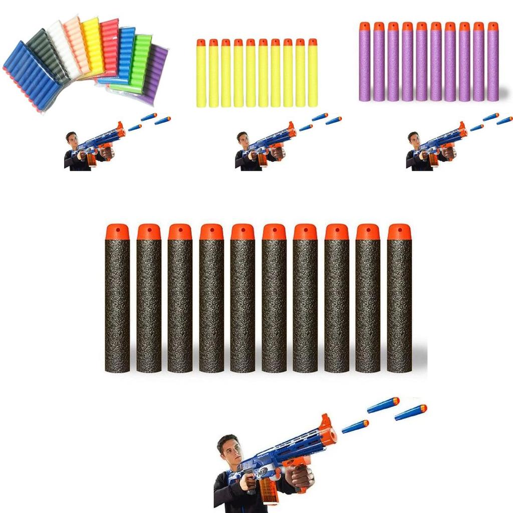 Colorful Eva Foam Elite Darts Soft Hollow Tip Refill Bullets 7.2cm Compatible