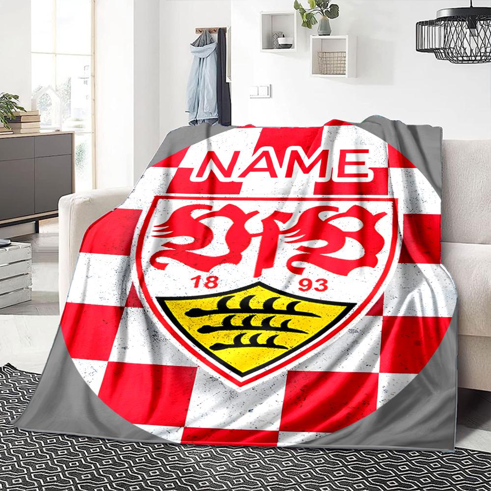 Custom Name Getafe FC Crest Blanket for Couch & Bed, Plush Cozy Fuzzy Blanket Super Soft & Warm Blankets for Fall and Winter. 0908249