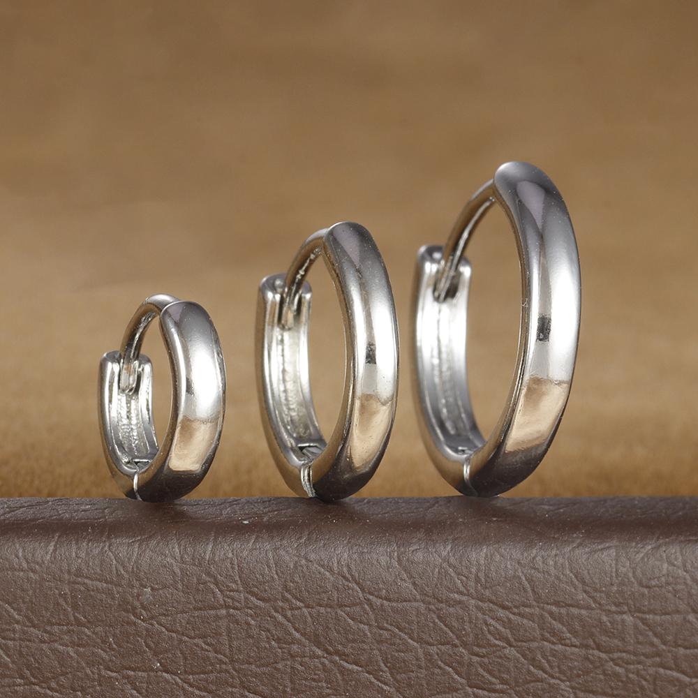 3pcs Trendy Stainless Steel Minimalist Hoop Earrings Set for Women Crystal Zirconia Huggie Circle Punk Earrings Piercing Jewelry