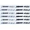 Car Emblem Sticker 3D ABS Glossy Black Silver XDrive 40i 40d 45i 45d 48i 48d For X1 X2 X3 X4 X5 X6 X7 GT