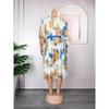 Damen Übergröße Kleid Sommer Bedruckte Chiffon Kuchenkleider