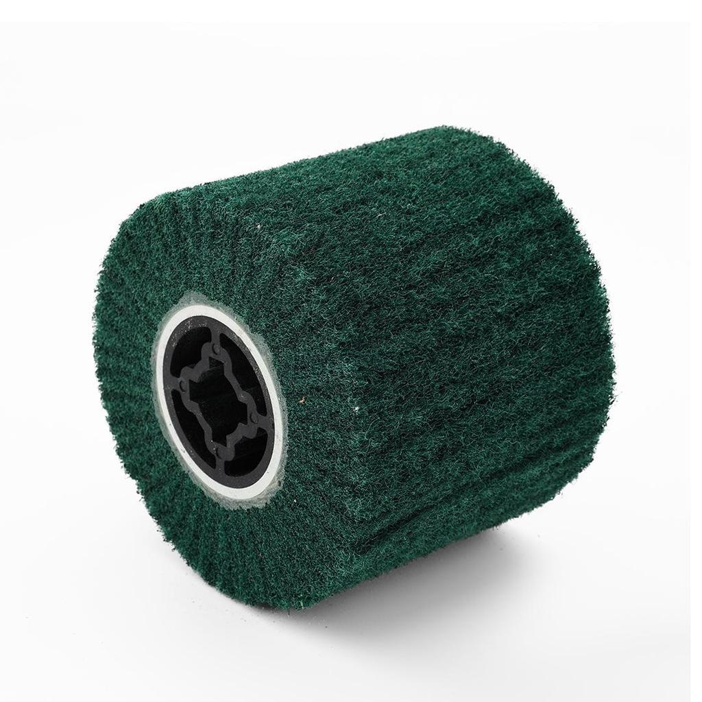 Brushed Stainless Steel & Nylon Fiber Polishing Disc with Cross Core