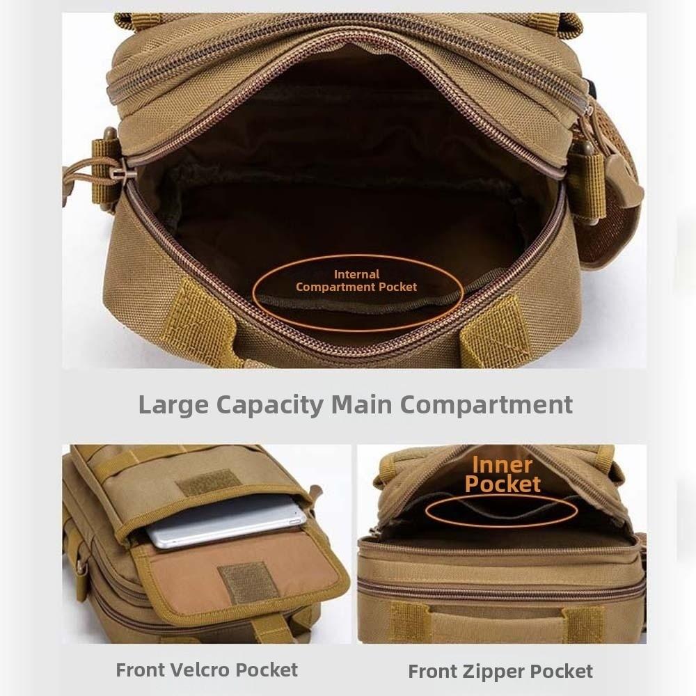 Large Capacity Nylon Chest Bag Wear-Resistant Minimalist Men's Multi-functional Sports Satchel Handbag Lightweight