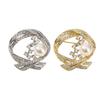 Easy Clasp Alloy Rhinestones Pearls Brooch for Formal Occasions Casual Outfits Stylish Accessory Gift