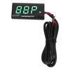 LCD Motorcycle Thermometer Ultra Thin Waterproof Water Temp Meter with 10MM Sparking Plug Adapter DC12V Green