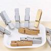 50 Pcs 25mm Mini Golden Wooden Clips For Photo Pegs Gold Clips Craft Clothespin Clips Activities Daily Decoration Clips