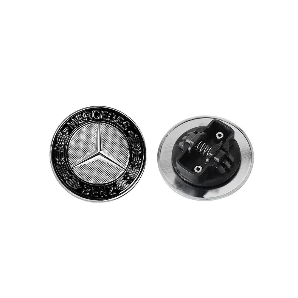 Für Mercedes Benz Auto Metall 57mm Flaches Haubenemblem Frontabzeichen Logo Für Mercedes Benz AMG W212 W213 W205 W177 W247 W176 CLS CLA C