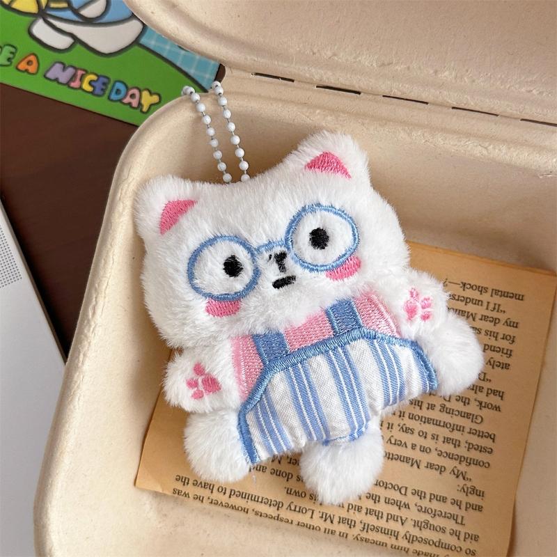 Cute Plush Cat Doll Pendant Girl Backpack Doll Pendant Couple Bag Keychain Decorative Gift