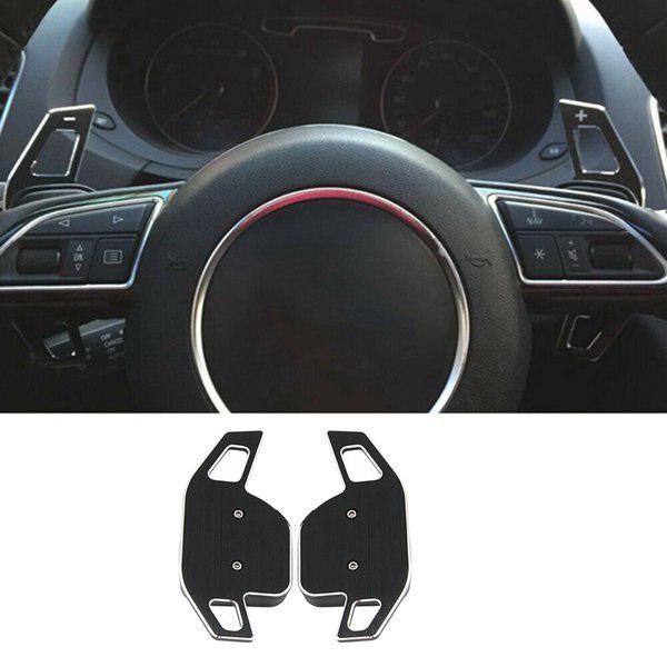 Black Aluminum Alloy & Plastic Car Steering Wheel Shift Paddles (1 Pair) for Ao