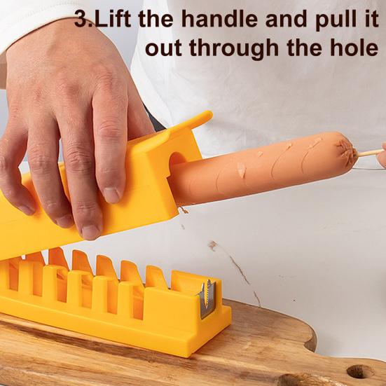 Sausage Cutter Stainless Steel Blade Hot Dog Ham Banana Peel Cutter Multifunctional