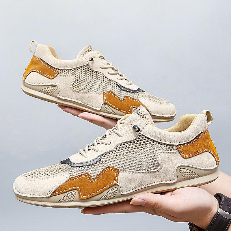 

Large size men s shoes summer 2025 new breathable mesh casual shoes men s summer hollow versatile Doudou shoes 38