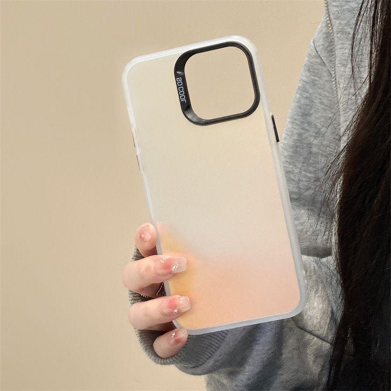 Applicable To IPhone 15 Gradient Laser Phone Case Apple 14pro Matte Skin Feeling 13 Anti-fall Protection Case