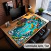 Koi Fish Theme Custom Mouse Pad Personalized With Name Text Customized Desk Mat For Office Home Decor