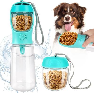 Dog Water Bottle Large Capacity Dog Travel Water Bottle with Food Container Portable Dog Water Bottles for Walking Pet Hiking