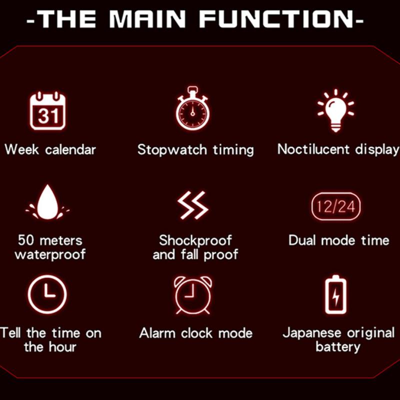 SANDA Business Fashion Trend Watch Luminous Waterproof Personalised Large Dial Watch