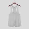 INCERUN Men Sleeveless U Neck Fitted See Through Bodysuits One Piece Jumpsuits Underwear