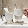 REO&HOMME Nordic Ceramic Couple Toothbrush Cup Set