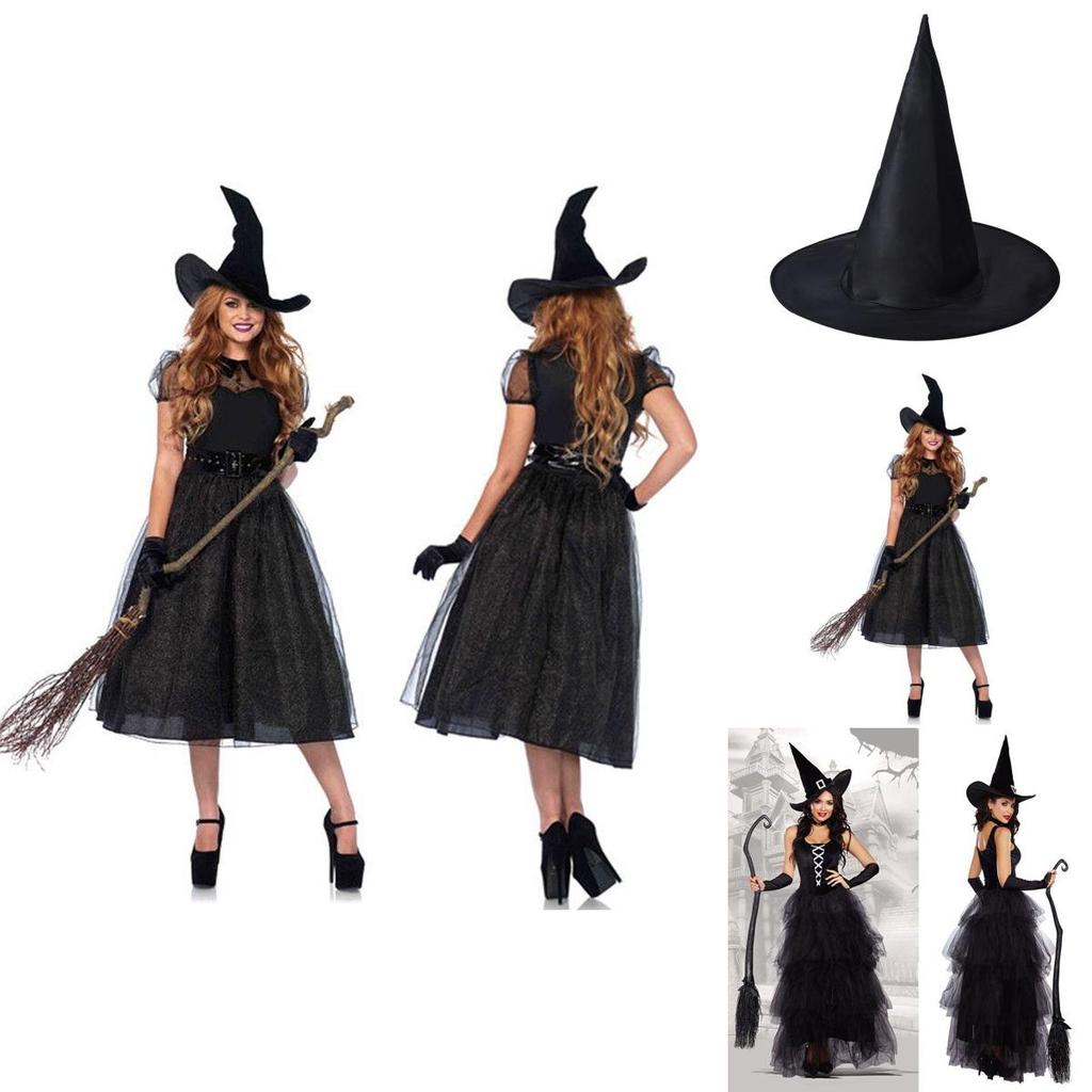 Spellbinding Sleeveless Witch Dress Featuring Elegant Accessories For Halloween Celebrations