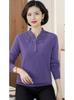 Elegant Knit Sweater Top for Middle-Aged Women: Autumn/Winter Loose Inner Layer