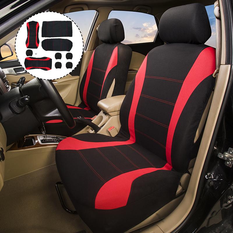 Zestaw 5 sztuk Pokrowców na Fotele Samochodowe Uniwersalne Dopasowanie do Większości Samochodów Odporne na Plamy Modne Pokrowce Ochronne na Fotele