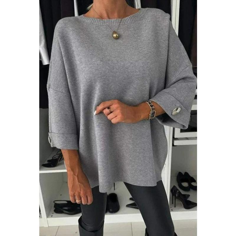 2026 European & American Women's Autumn Round Neck Casual Top