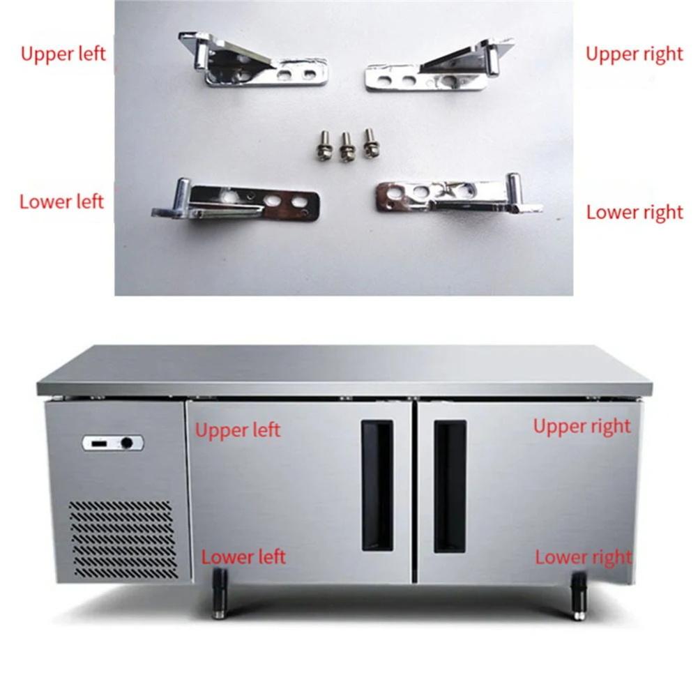 4pcs 35mm Wheelbase Refrigerator Door Hinge Heavy Duty Zinc Alloy Repair Parts Commercial Kitchen Accessory For USTAR GRISTA