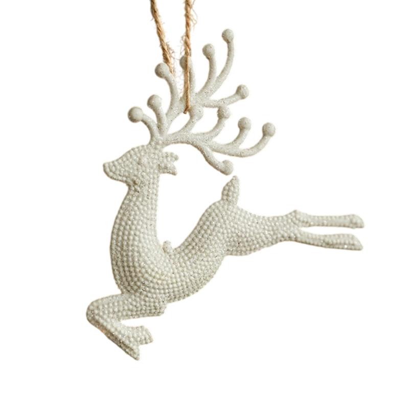 Weiße Kunststoff-Weihnachtsbaumdekorationen Bruchsichere Weihnachtskugeln Hängedekoration für Feiertagsbaumschmuck