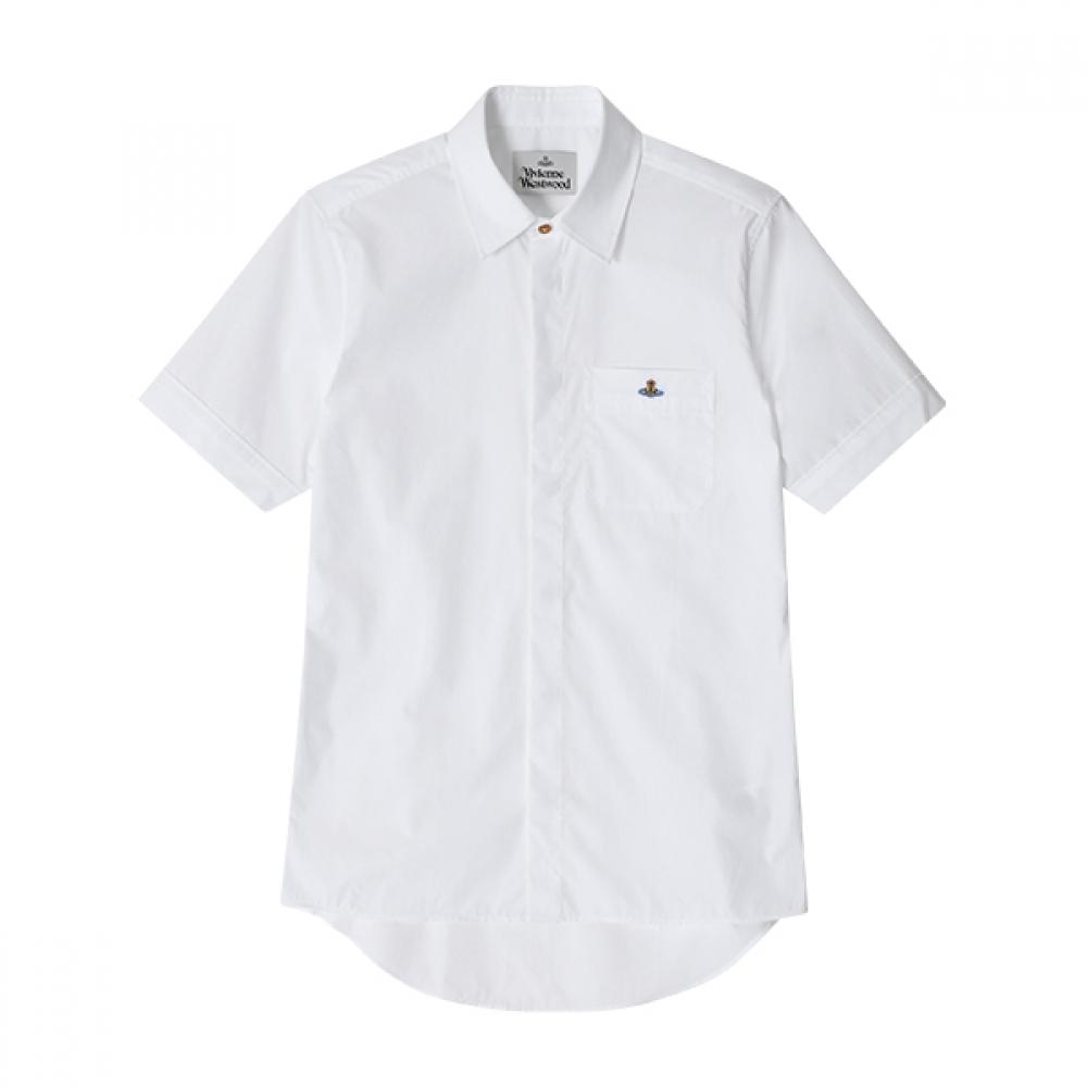 

Vivienne WeStwood 24010004 W009q A401 Orb Of Logo Embroidery ClaSSic Short Sleeve Men S Shirt 24010004 W009Q A401 (52)